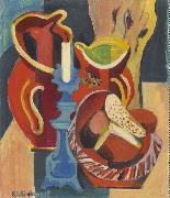 Ernst Ludwig Kirchner Stilleben mit Krugen und Kerzen painting